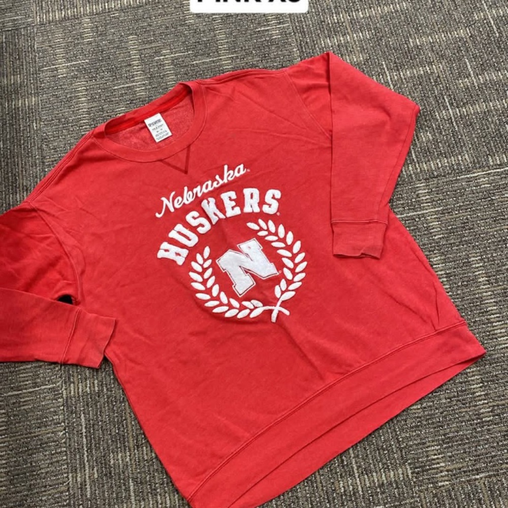 PINK Victoria's Secret Red Crew Neck Sweater